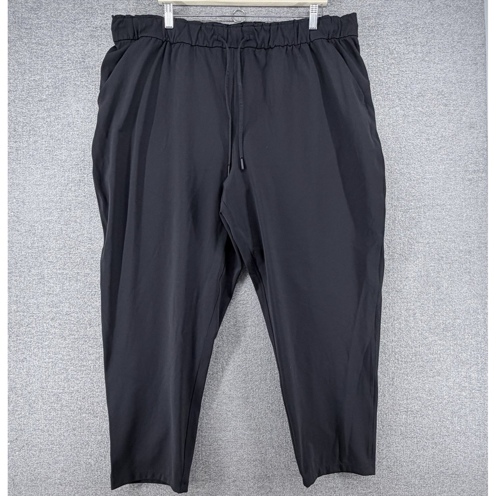 Lululemon Keep Moving Pants Women Size 20 Black High Rise 7/8 Activewear